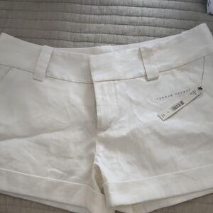 Alice + Olivia Cream High Waist Shorts